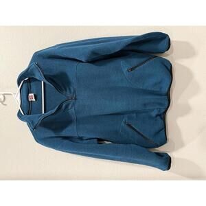 Vintage Art Unlimited, Men's Teal Green Quarter-zip Sweater, Men's Small